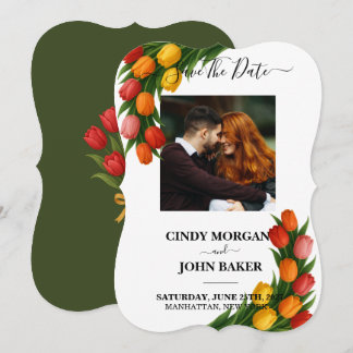 Floral Wedding Save The Date - Tulips