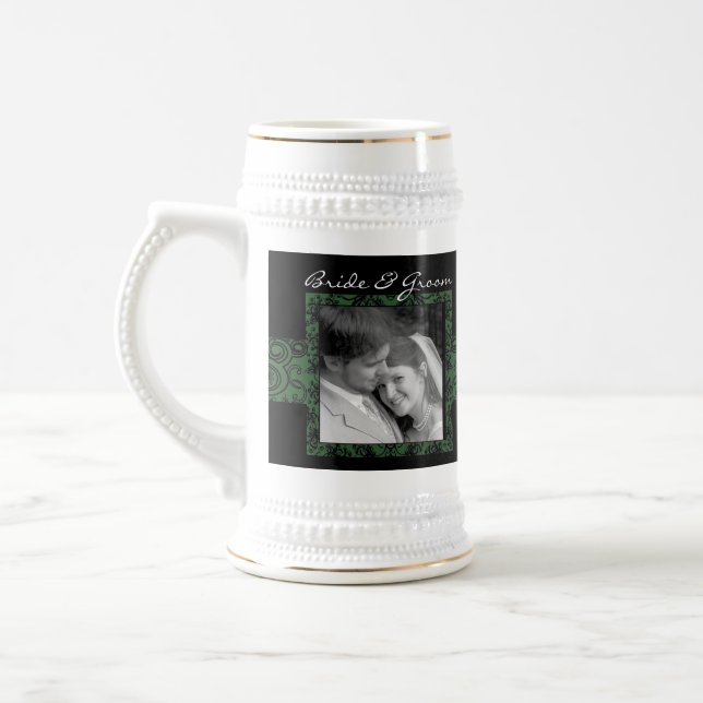 Floral Wedding Stein Photo Gift (Left)