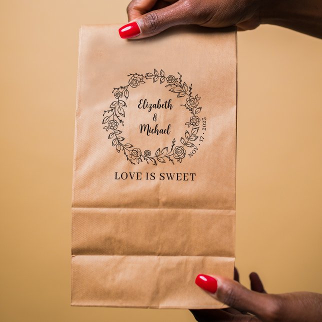  Floral Wedding Sweet Bags   Rubber Stamp (Creator Uploaded)