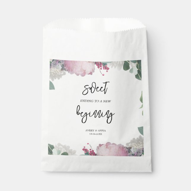Floral Wedding Theme Favour Bags (Front)
