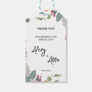 Floral Wedding Theme Gift Tags