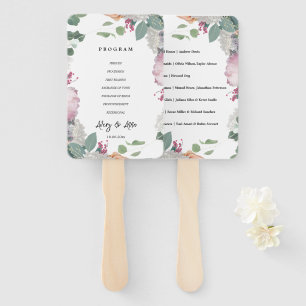 Floral Wedding Theme Hand Fan