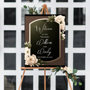 Floral Wedding Welcome Sign Template