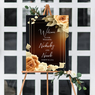 Floral Wedding Welcome Sign Template