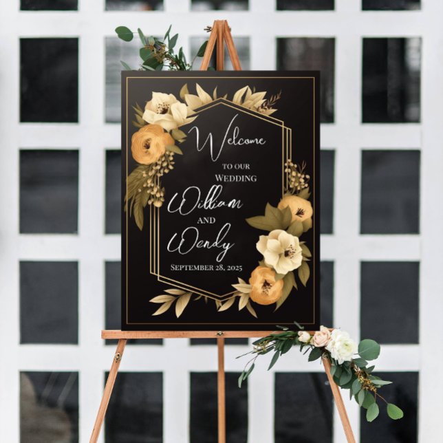Floral Wedding Welcome Sign Template (Creator Uploaded)
