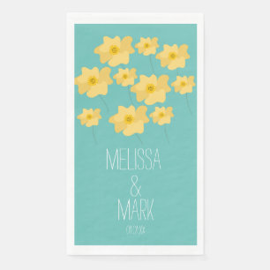  Floral Wedding Wildflower Couples Name      Napkin