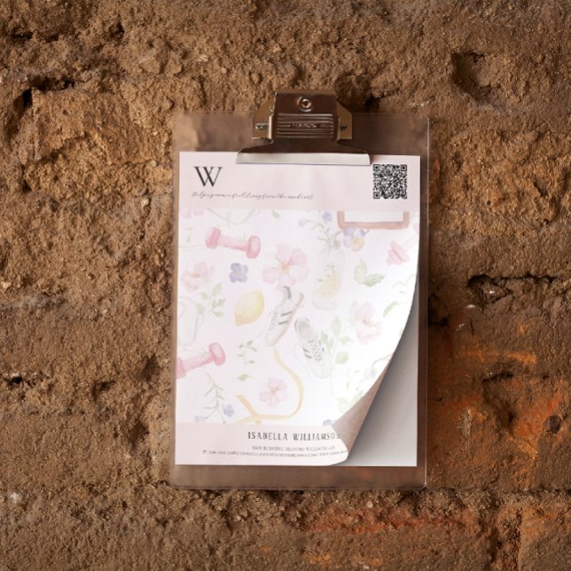 Floral Wellness QR Code & Branding Custom Letterhead (Creator Uploaded)