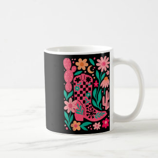 Floral Western Cowgirl Country Boots Rodeo Women G Coffee Mug