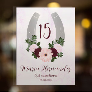 Floral Western Horseshoe Quinceanera
