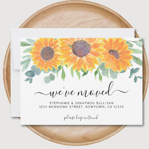 Floral We've Moved Moving Announcement Card