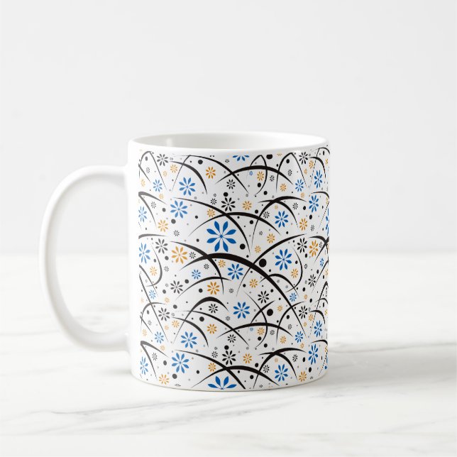Floral Whimsical Coffee Mug (Left)