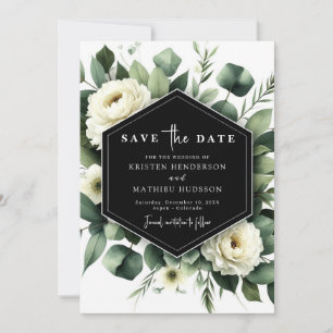 Floral Whimsical Eucalyptus Digital Wedding Save The Date