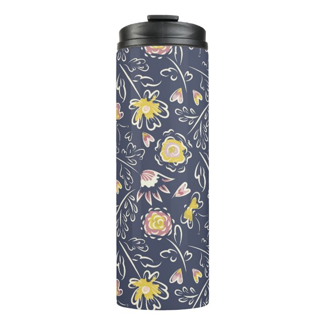 Floral Whirlwind  Thermal Tumbler (Front)