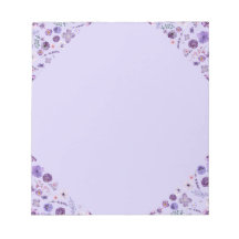 Floral Whisper Notepad - Soft Lavender Serenity