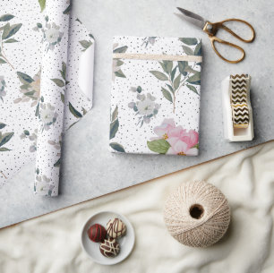 Floral Whispers: A Transparent Tapestry of Nature Wrapping Paper