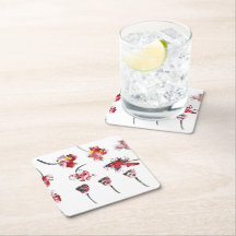 Floral Whispers -Abstract Acrylic Hibiscus & Rose