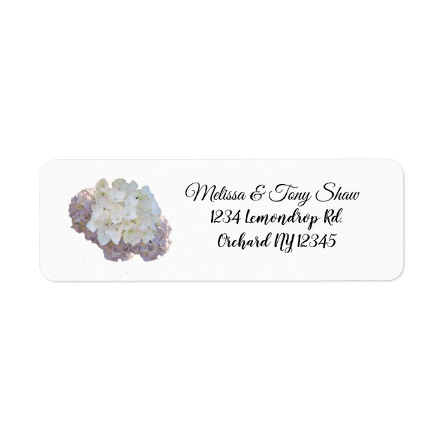 Floral White and Pink Address Label (Front)