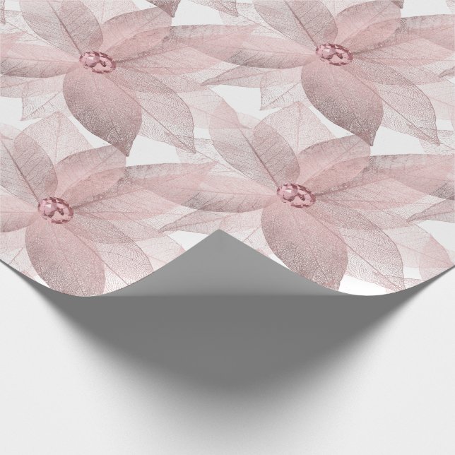 Floral White Bridal Graduatio Birthday 16th White Wrapping Paper (Corner)