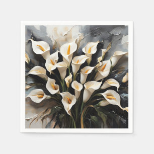 Floral White Calla Lily Napkin