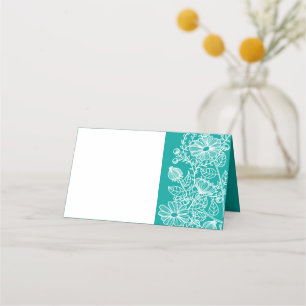 Floral White Daisies Flowers Wedding Party Flower Place Card