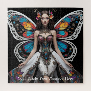 Floral White Muse of the Enchanted Garden Jigsaw Puzzle