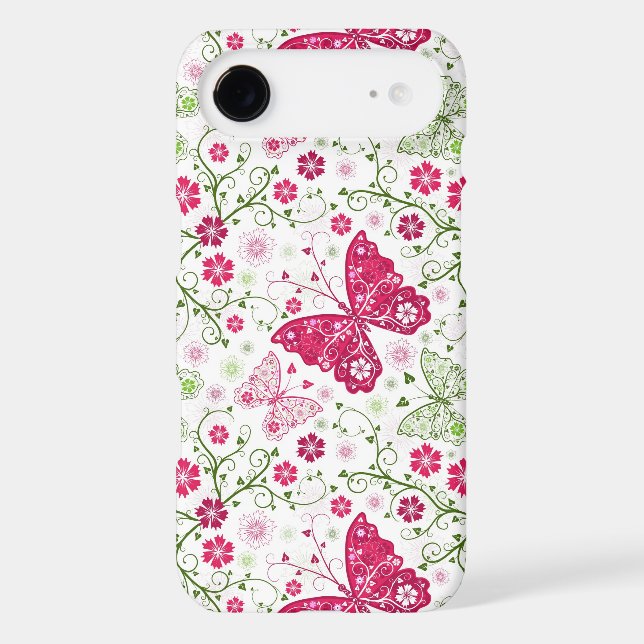 Floral White Pattern Case-Mate Samsung Galaxy Case (Back)