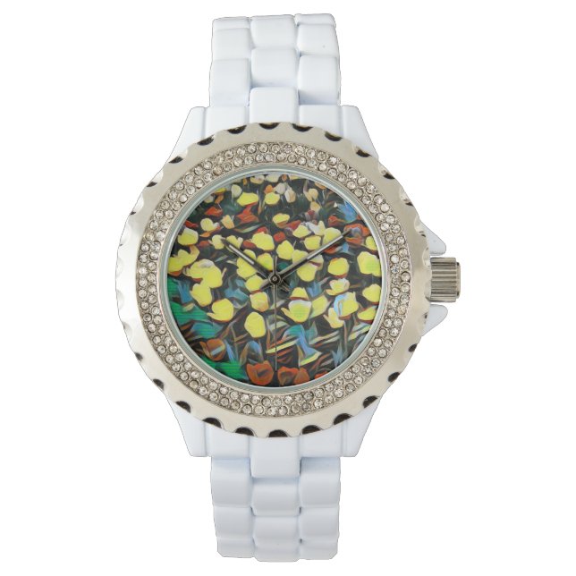 Floral White Watch (Dreaming) (Front)