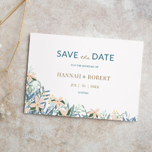 Floral Wildflower Garden Wedding Save the Date