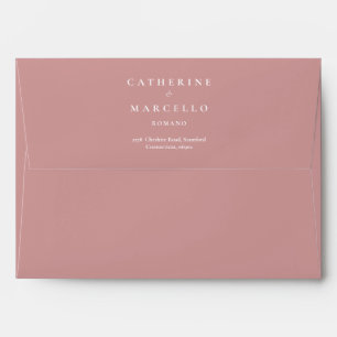 Floral Wildflowers Dusty Rose Return Address Envelope