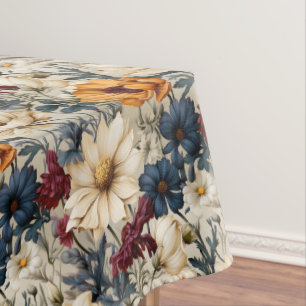 Floral Wildflowers Modern Tablecloth