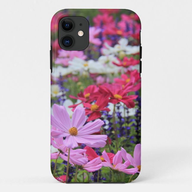 Floral, wildflowers, pinks, white, blue, green Case-Mate iPhone case (Back)
