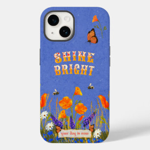 Floral Wildflowers Poppies Butterflies Inspiration Case-Mate iPhone 14 Case
