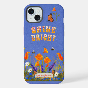 Floral Wildflowers Poppies Butterflies Inspiration iPhone 15 Plus Case