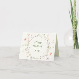 Floral Wildflowers Rustic Boho Scripture Birthday  Thank You Card