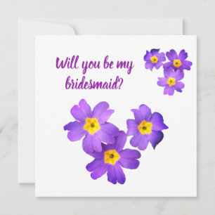 floral Will you be my  bridesmaid card