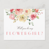 floral | will you be my flowergirl card