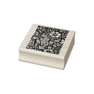 Floral William Morris Design Rubber Stamp