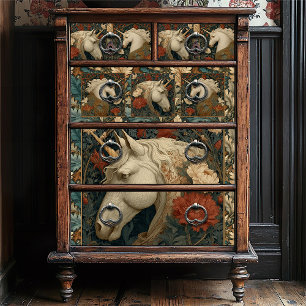 Floral William Morris Style Unicorn Tissue Paper