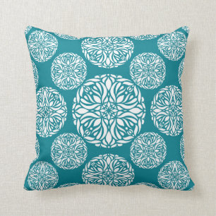 Floral winter snowflake cushion