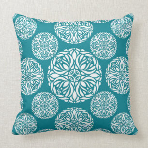 Floral winter snowflake cushion