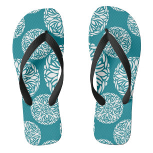 Floral winter snowflake jandals