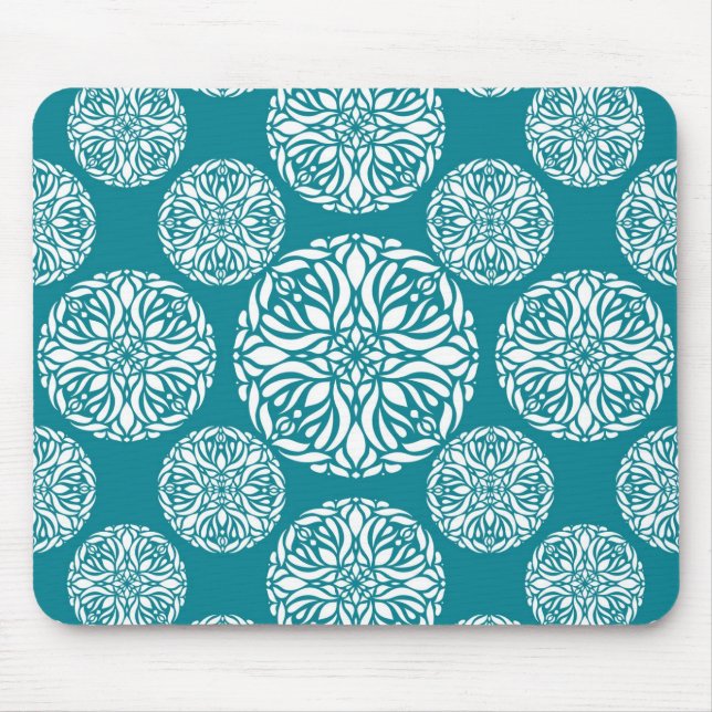 Floral winter snowflake mouse pad (Front)