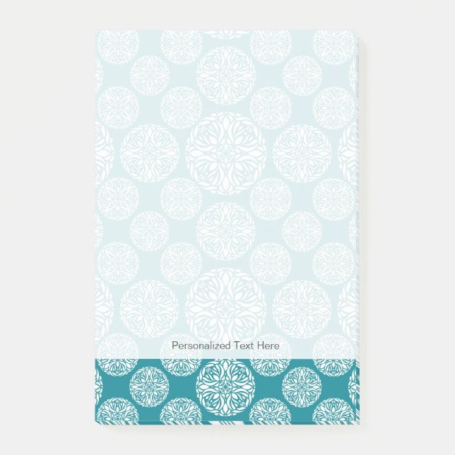 Floral winter snowflake post-it notes (Front)