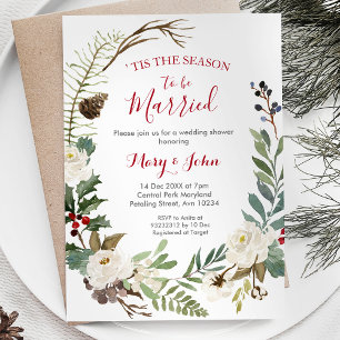 Floral Winter Wedding Invitation