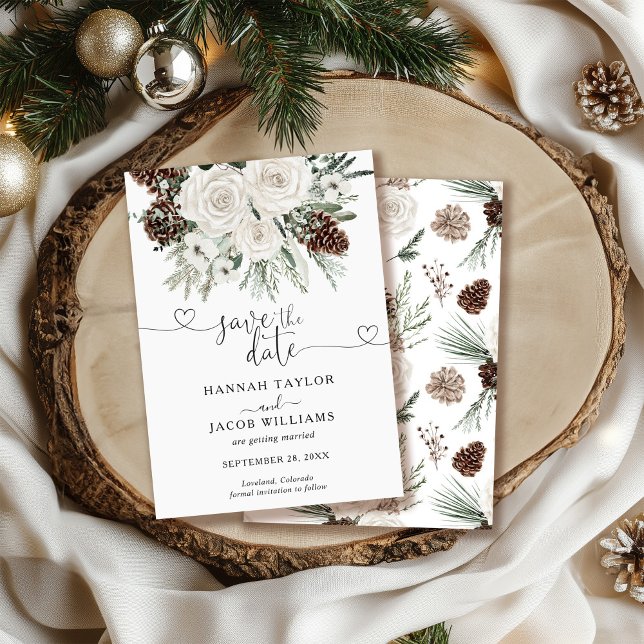 Floral Winter Wedding Save The Date (Creator Uploaded)