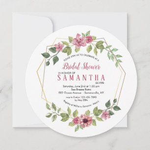 Floral Wire Frame Invitation