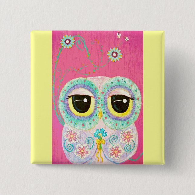 Floral Wishes 15 Cm Square Badge (Front)