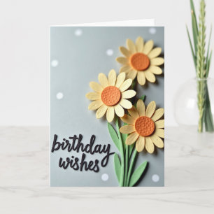 Floral Wishes Birthday Card