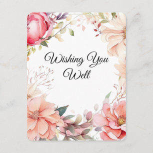 Floral Wishing Well Card   Wedding Enclosure