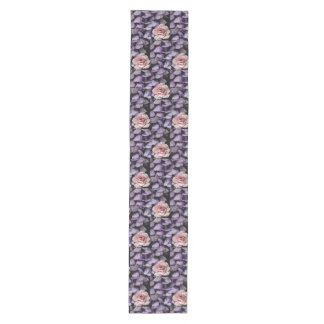 Floral wisteria & rose table runner